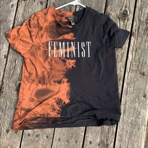 Bleached Feminist Top